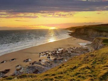 sunset on the beach