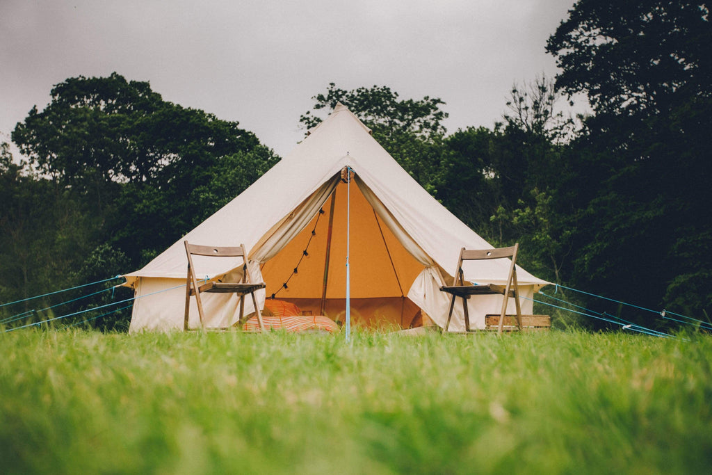 A bell tent for camping.