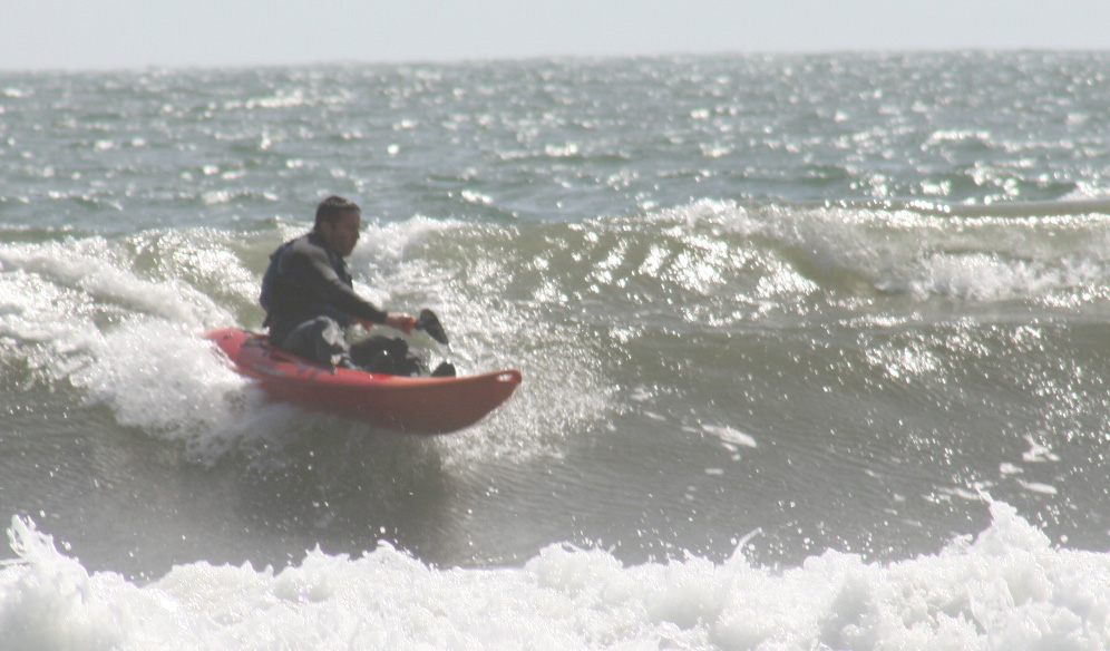 person kayaking