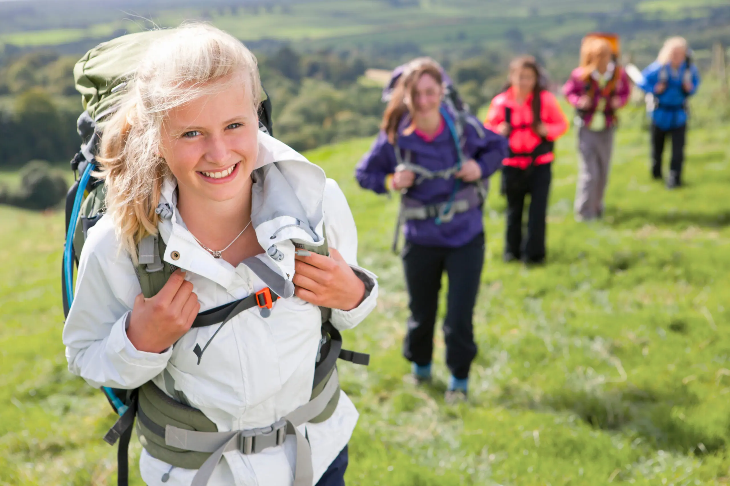 Group of women in their ultimate hen do hiking adventure