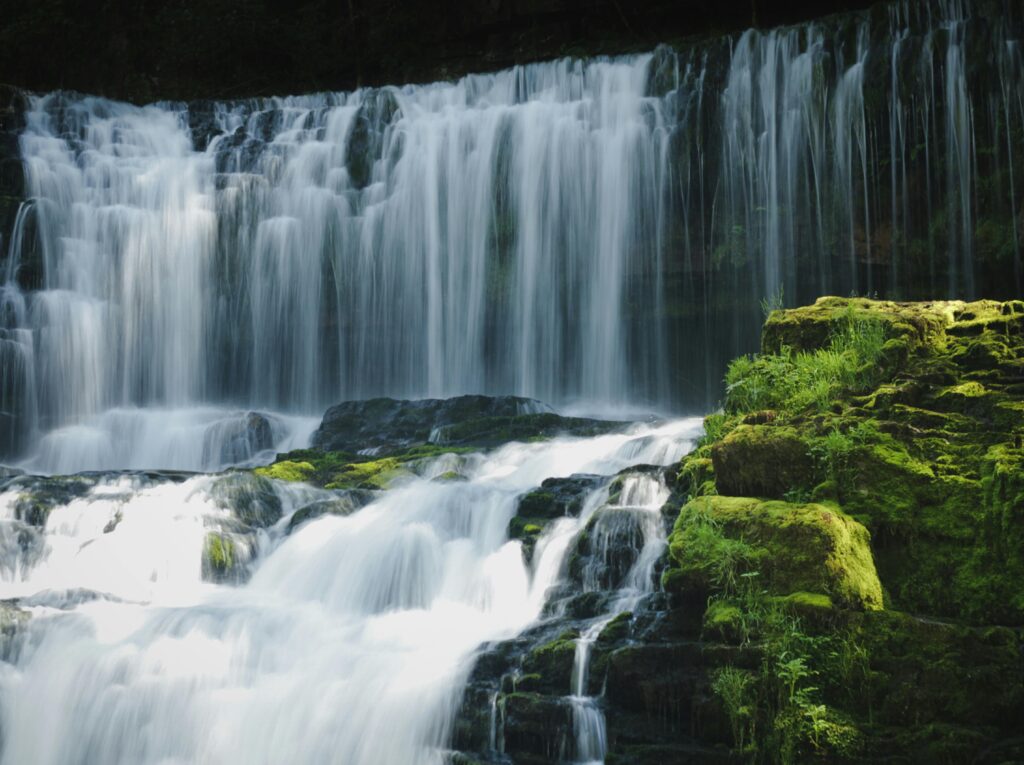 A beautiful huge waterfalls in Wales.
