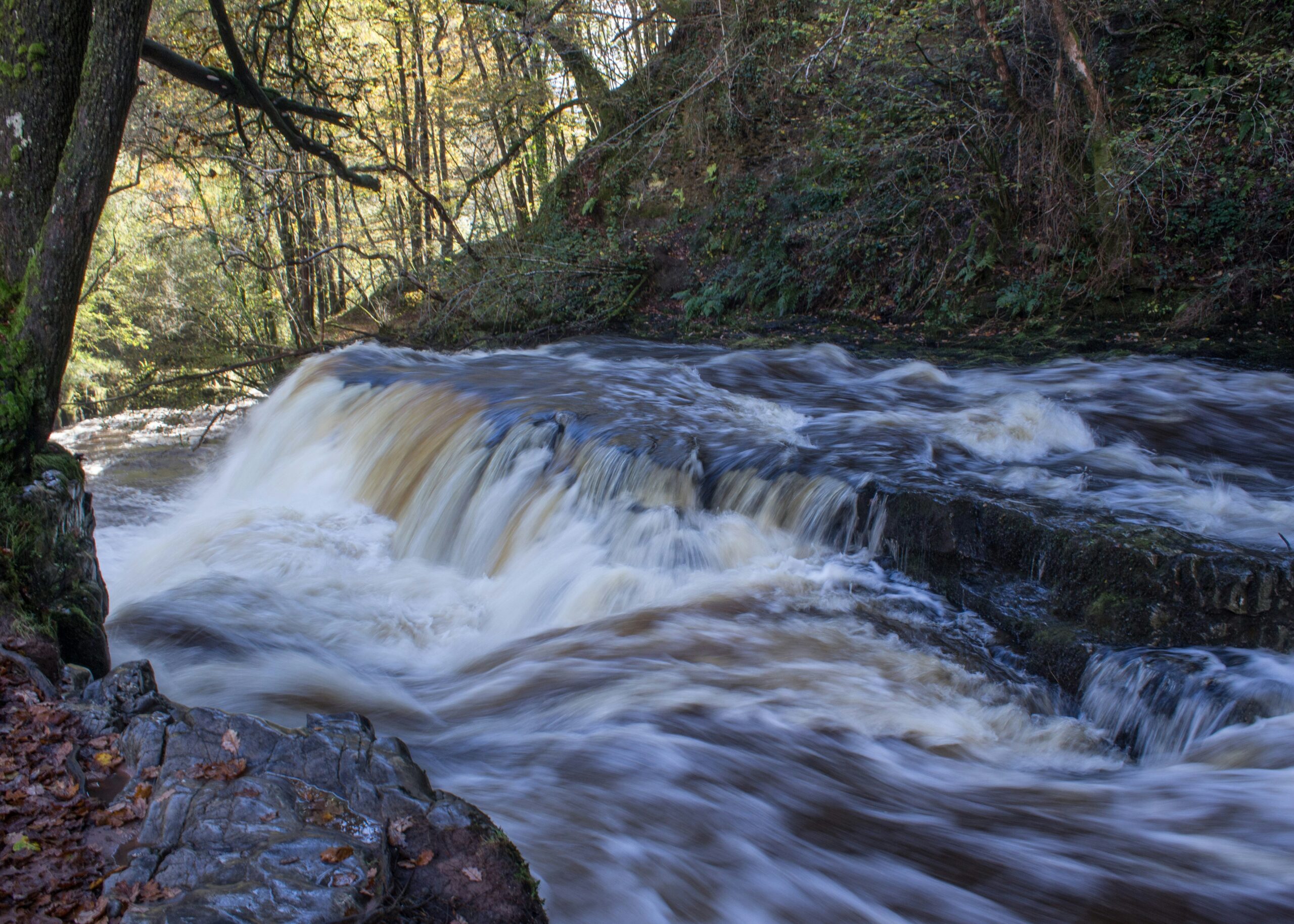 Breathtaking waterfall in Brecon Beacons